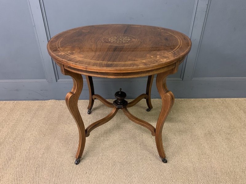 Inlaid Rosewood Occasional Table