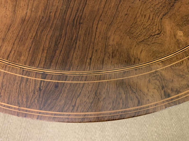 Inlaid Rosewood Occasional Table