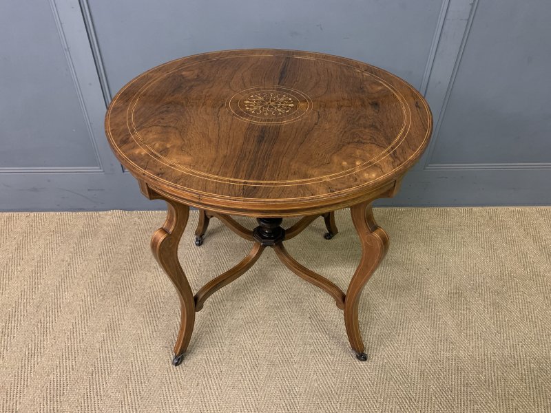 Inlaid Rosewood Occasional Table