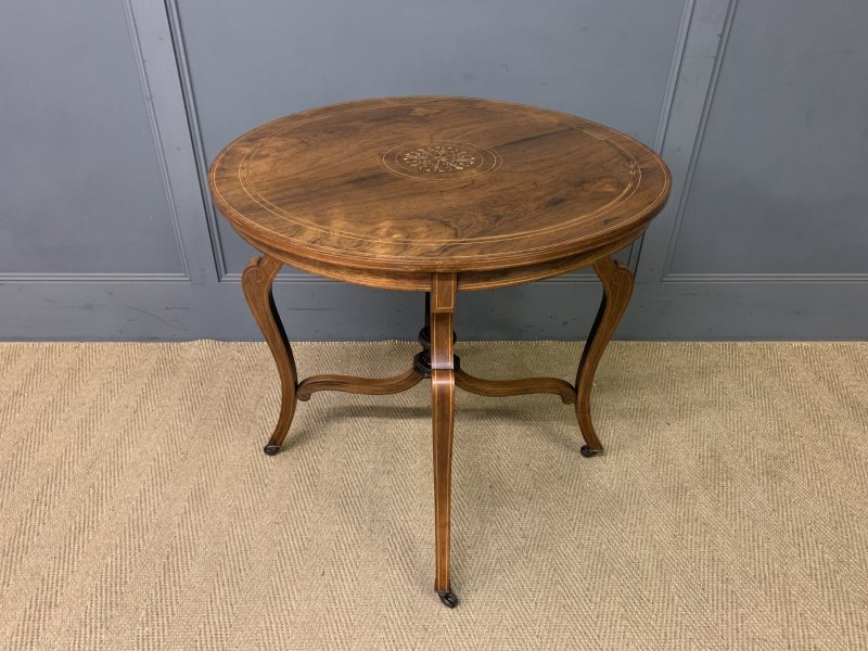Inlaid Rosewood Occasional Table