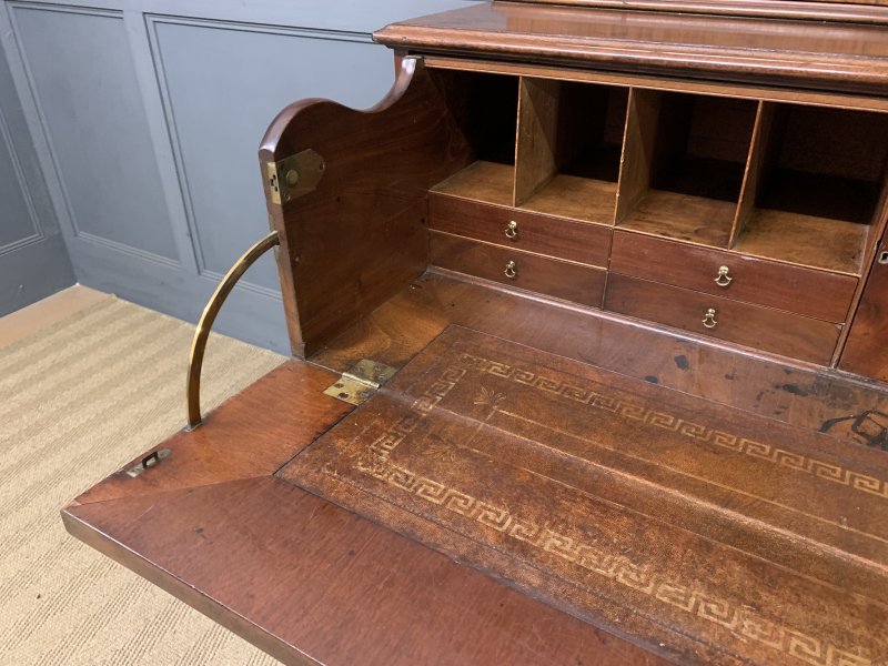 George III Mahogany Secretaire Bookcase