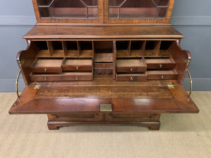 George III Mahogany Secretaire Bookcase