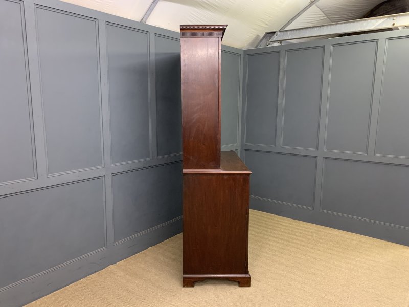 George III Mahogany Secretaire Bookcase