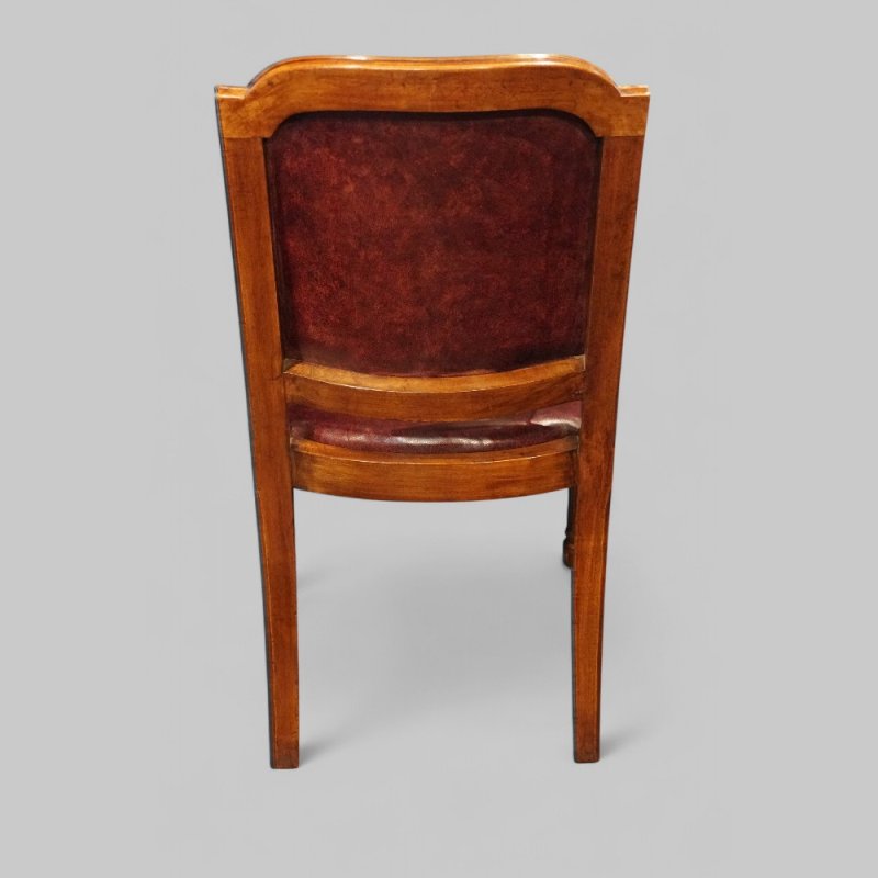 Pair of Edwardian walnut desk chairs