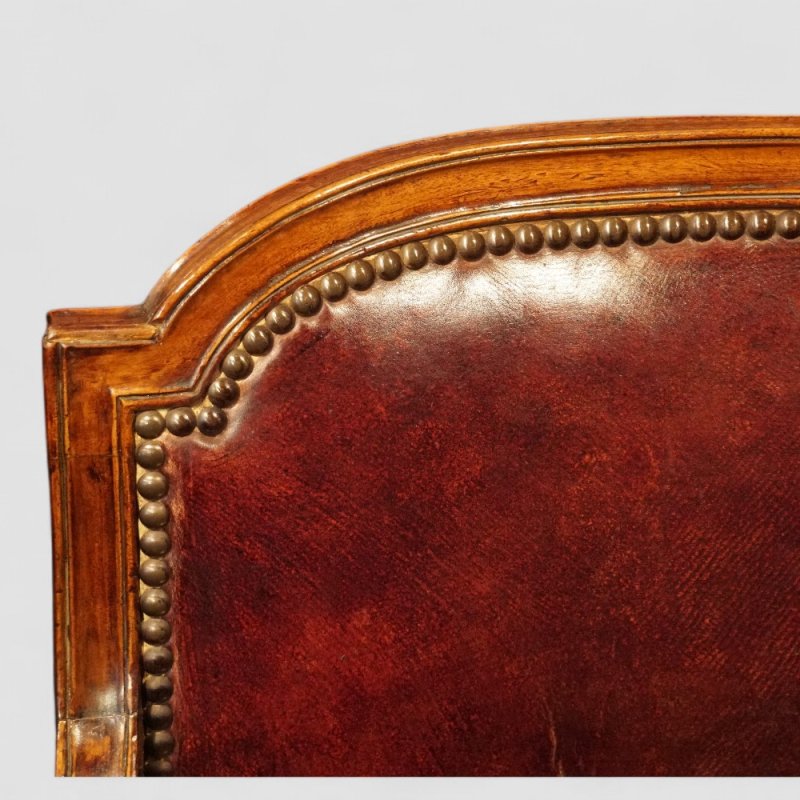 Pair of Edwardian walnut desk chairs