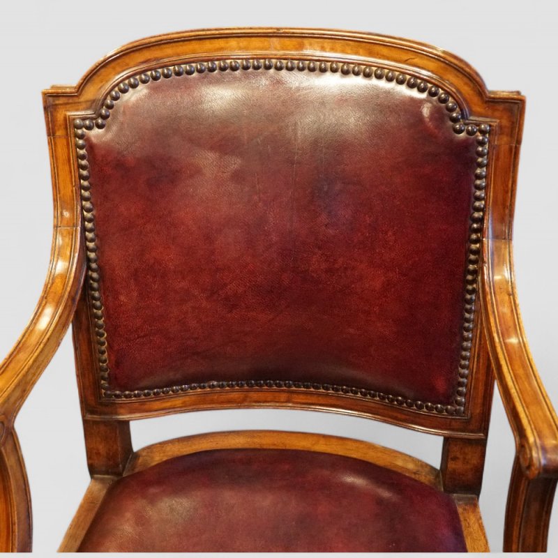 Pair of Edwardian walnut desk chairs
