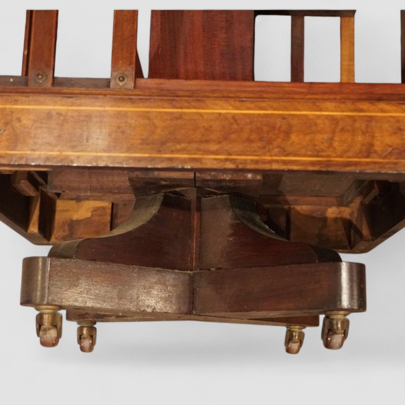 Edwardian inlaid revolving bookcase
