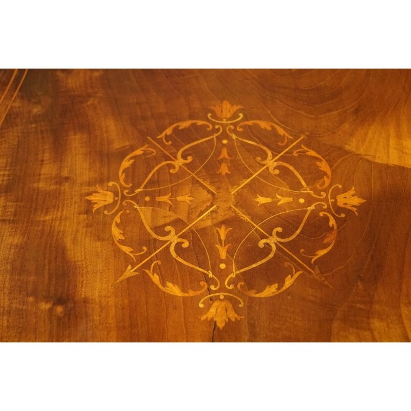 Edwardian inlaid revolving bookcase