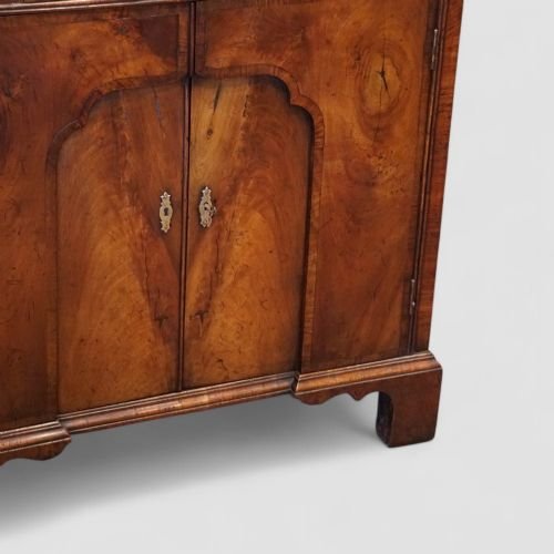 George I style walnut display cabinet