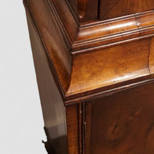 George I style walnut display cabinet