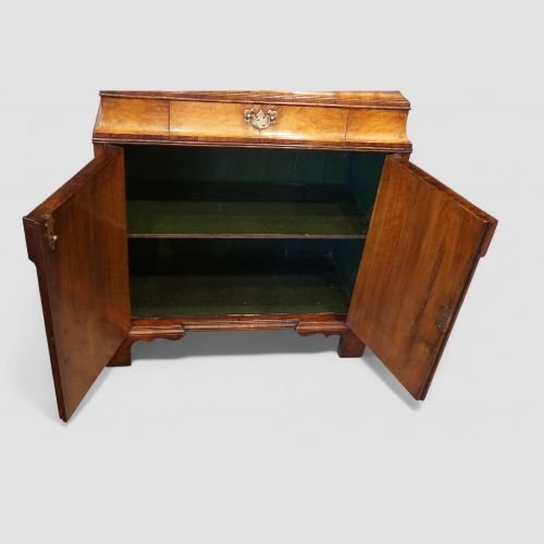 George I style walnut display cabinet