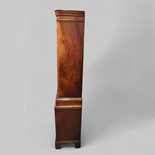 George I style walnut display cabinet