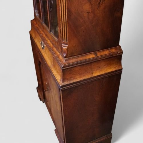 George I style walnut display cabinet