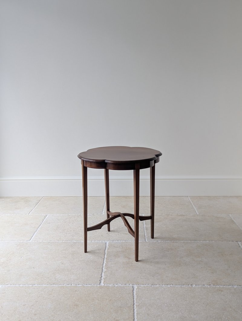 Antique Edwardian Mahogany Quatrefoil Occasional Table c.1905
