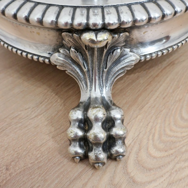 Victorian Adams Style Silver Extending Floor Lamp