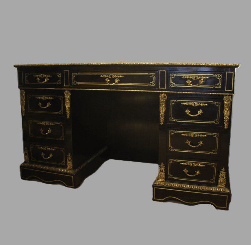 Ebonised Ormolu Mounted Desk