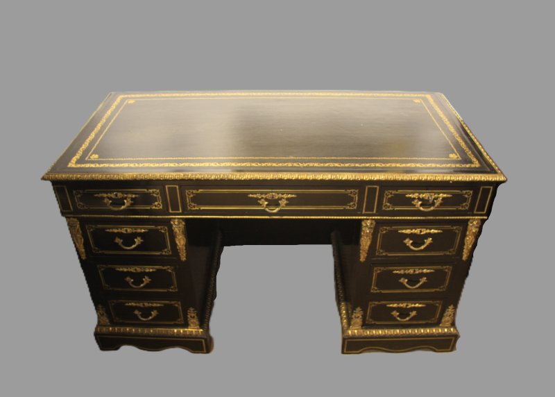 Ebonised Ormolu Mounted Desk