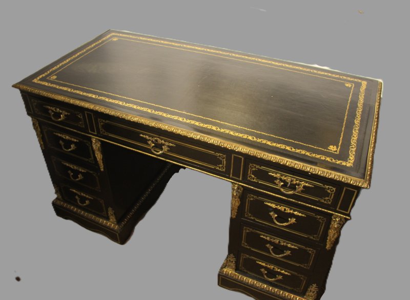 Ebonised Ormolu Mounted Desk