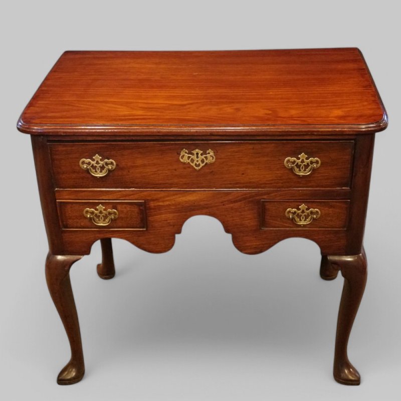 George II red walnut lowboy