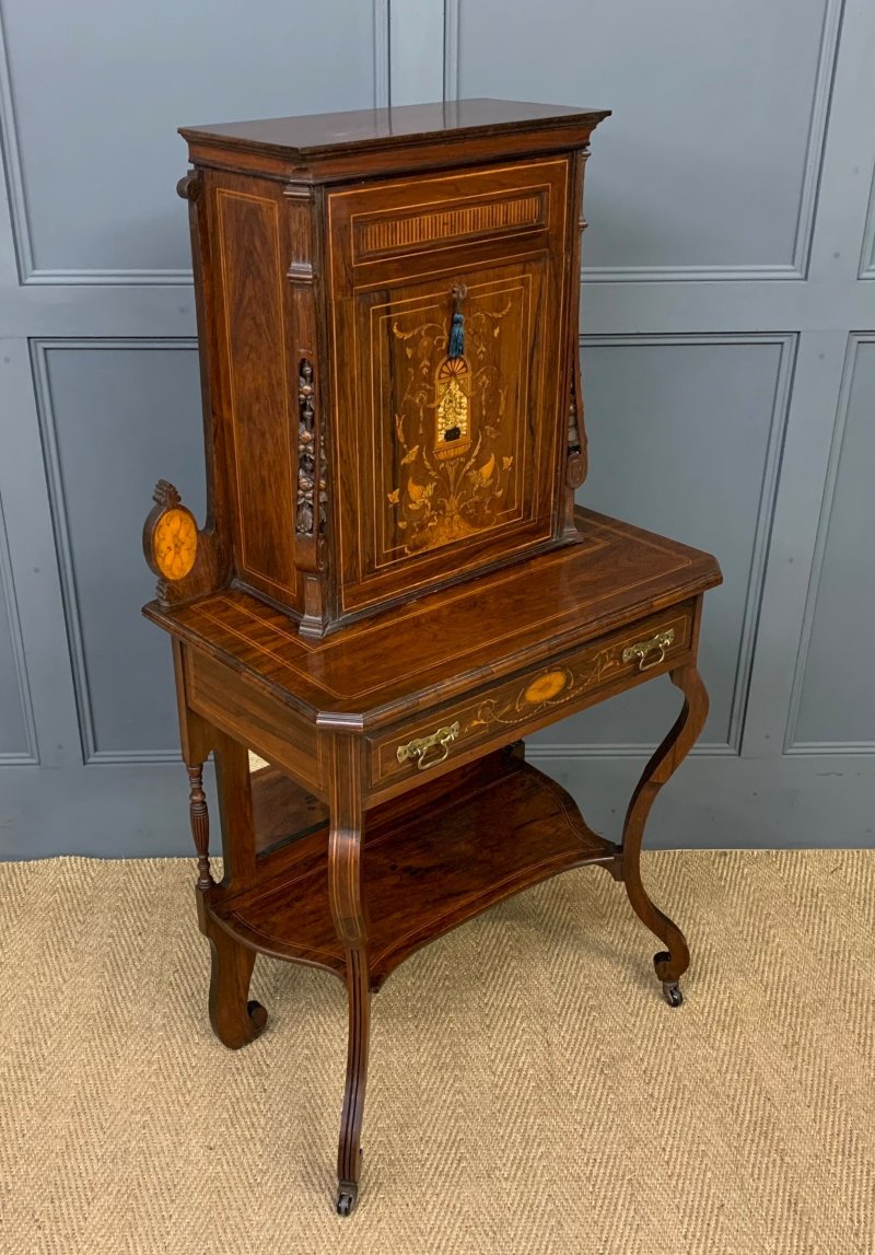 Inlaid Rosewood Bonheur Du Jour