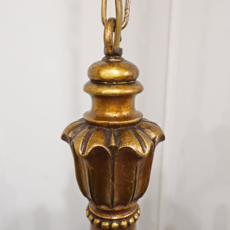 Italian Florentine Giltwood Five Arm Chandelier