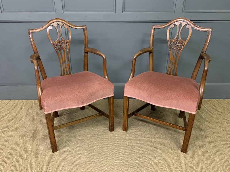 Pair of Georgian Mahogany Armchairs