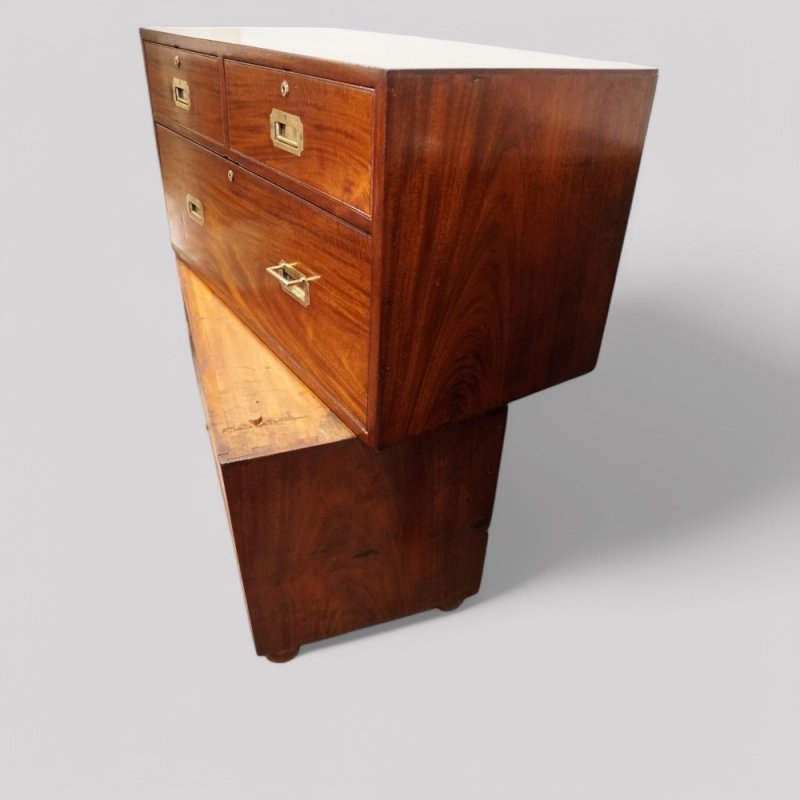 Victorian mahogany military chest