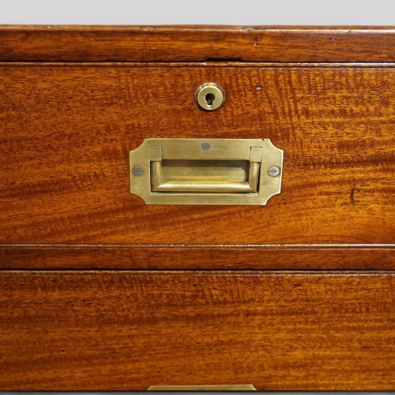 Victorian mahogany military chest