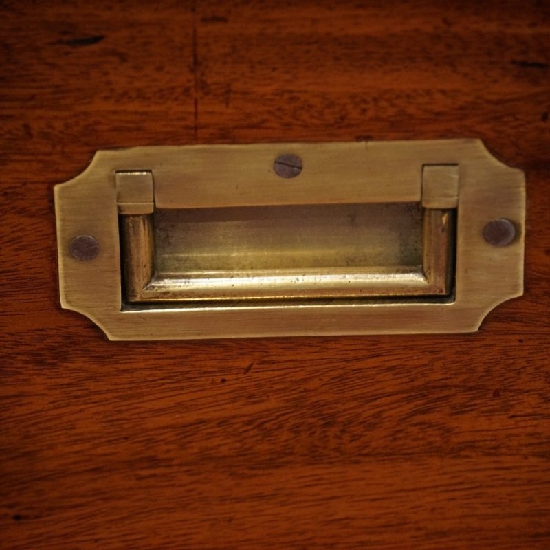 Victorian mahogany military chest