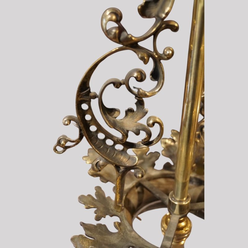 Edwardian brass hall lantern