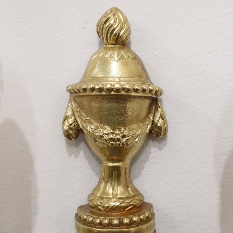 Pair of French Gilt Bronze Twin Arm Wall Lights by Charles Casier