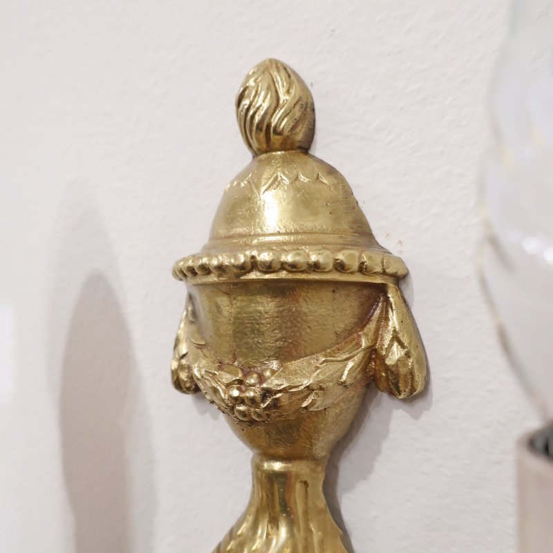 Pair of French Gilt Bronze Twin Arm Wall Lights by Charles Casier