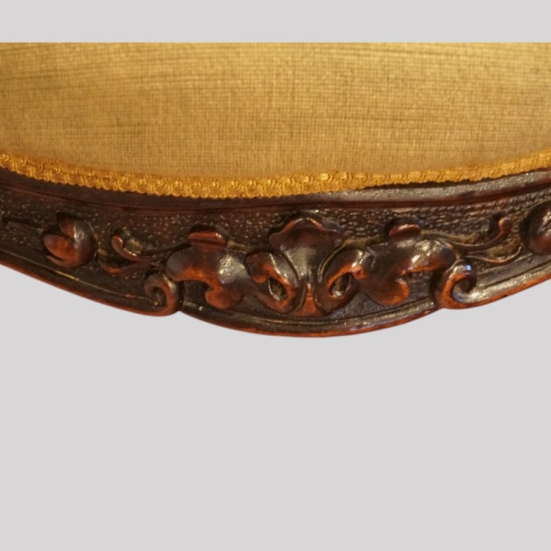 Victorian mahogany open arm chair