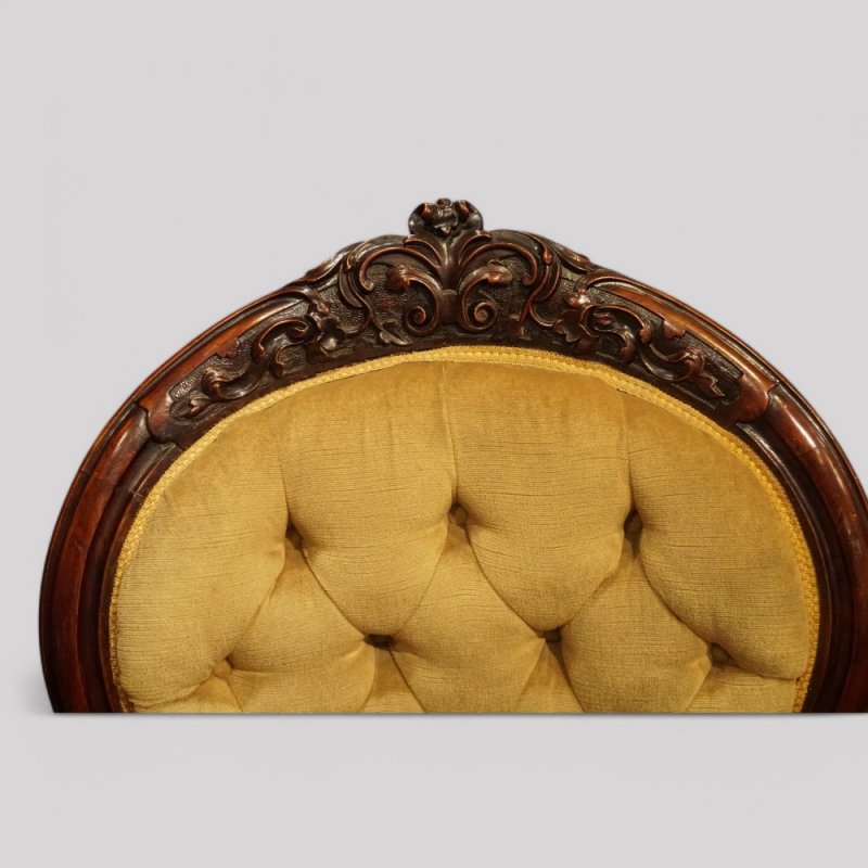 Victorian mahogany open arm chair