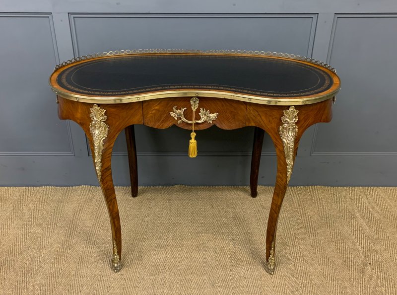 Victorian Rosewood Kidney Shaped Writing Table