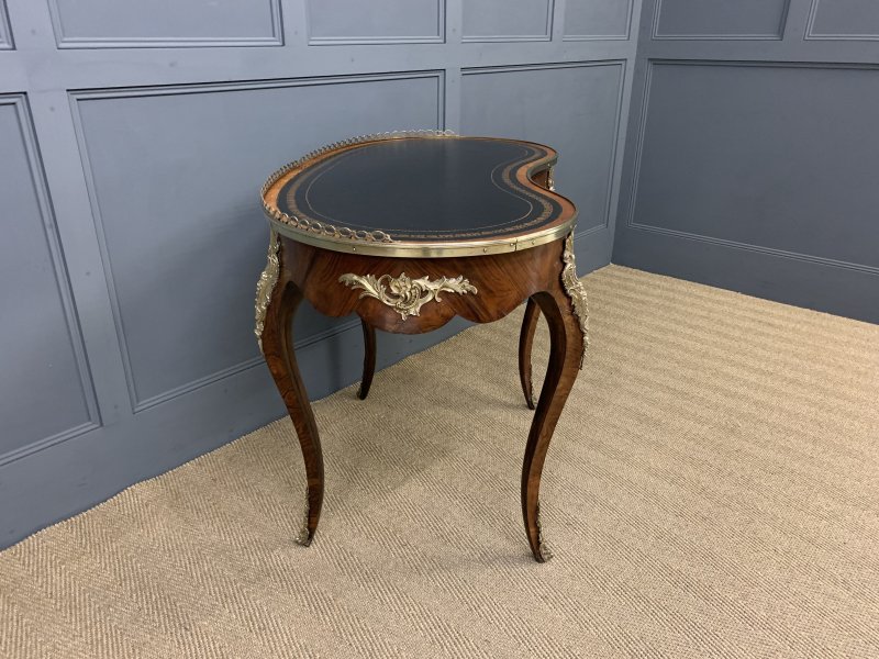 Victorian Rosewood Kidney Shaped Writing Table