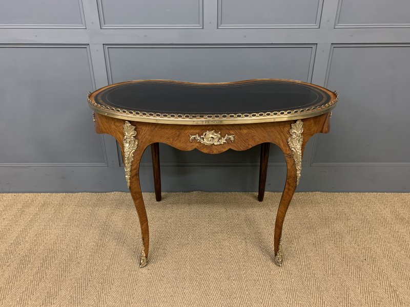 Victorian Rosewood Kidney Shaped Writing Table