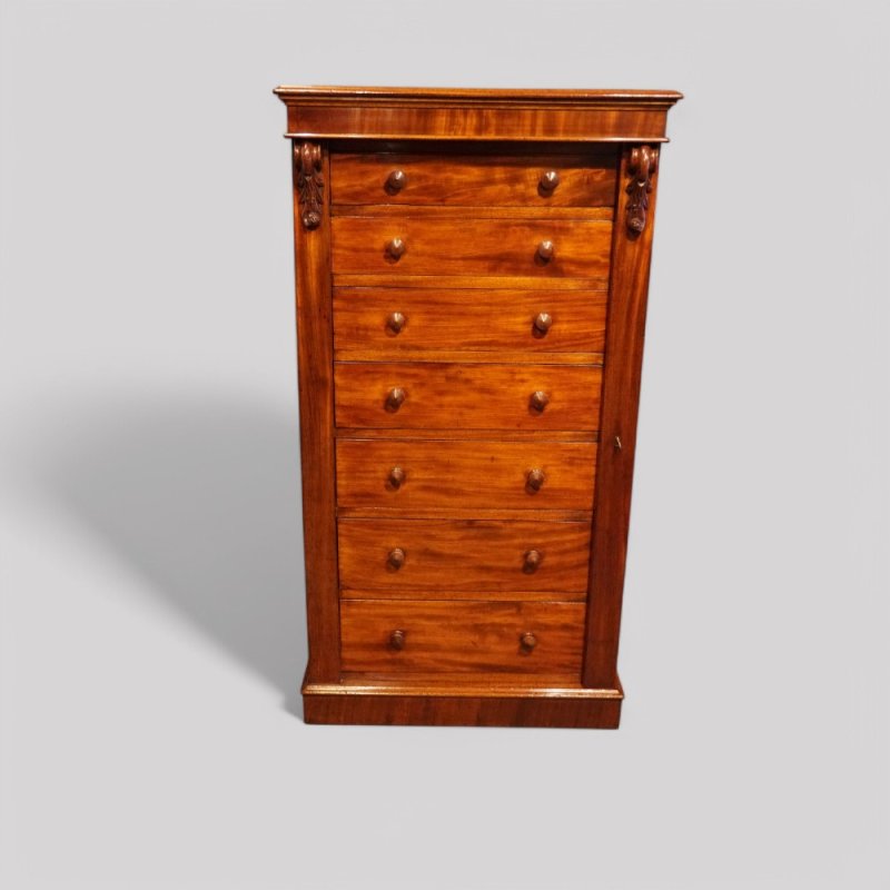 Victorian mahogany Wellington chest