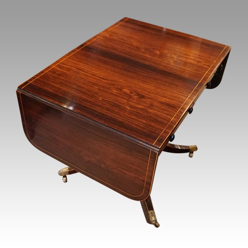 Regency rosewood sofa table