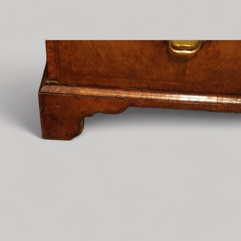George III walnut chest on chest