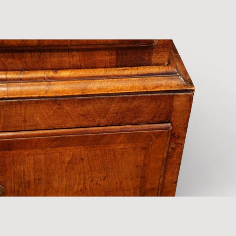 George III walnut chest on chest