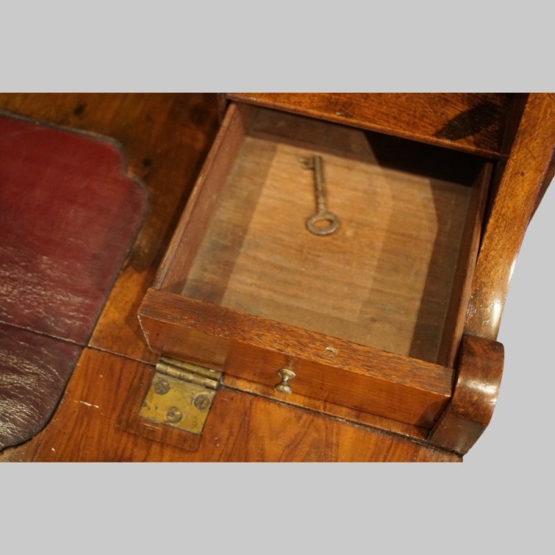 Small George II walnut secretaire chest