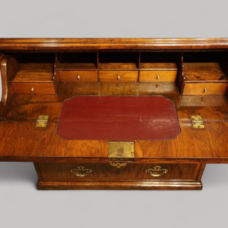 Small George II walnut secretaire chest
