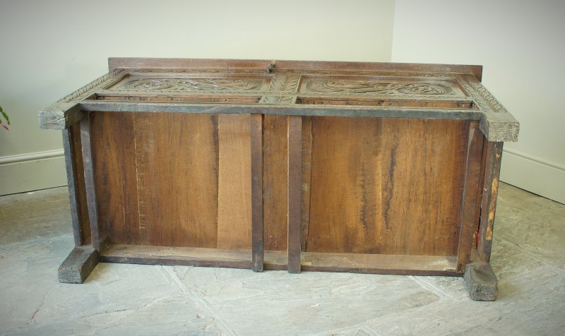 A Rare 17th Century Oak Mule Chest/ Coffer.