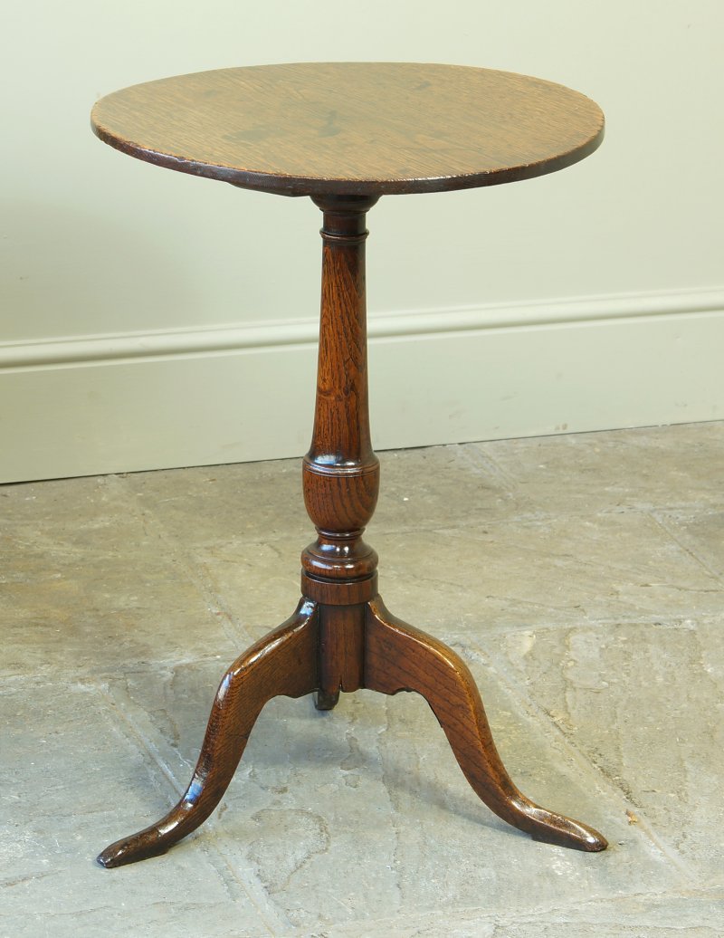 Small 18th Century Oak Tripod/ Wine / Lamp Table.