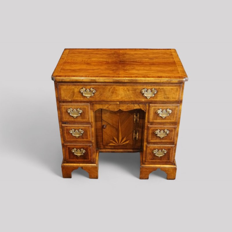 Antique walnut kneehole