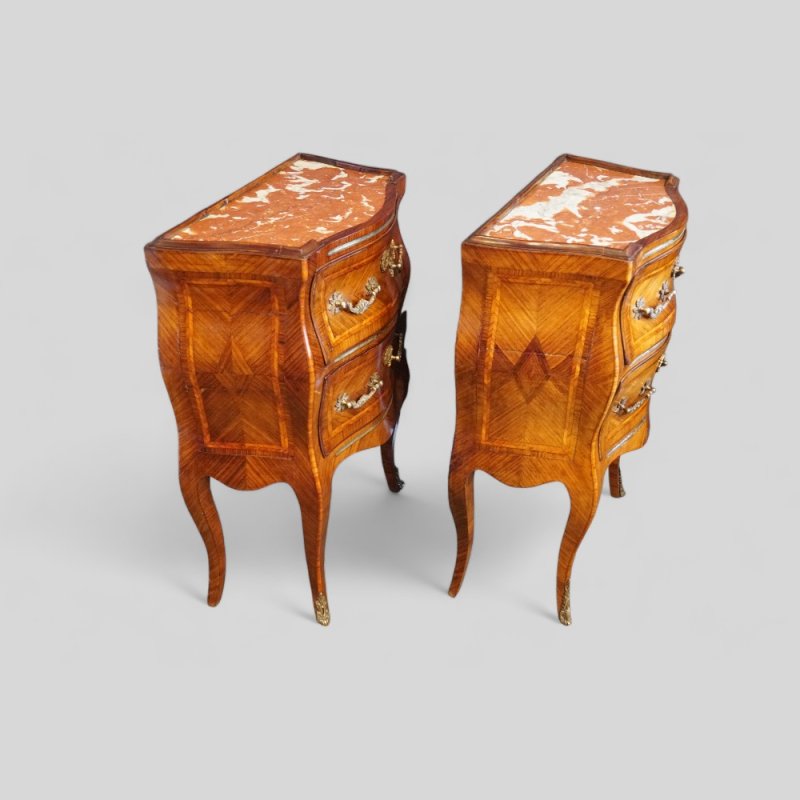 Pair of Continental bedside chests
