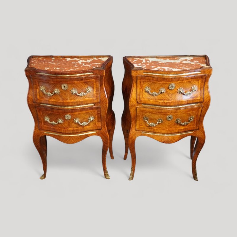 Pair of Continental bedside chests