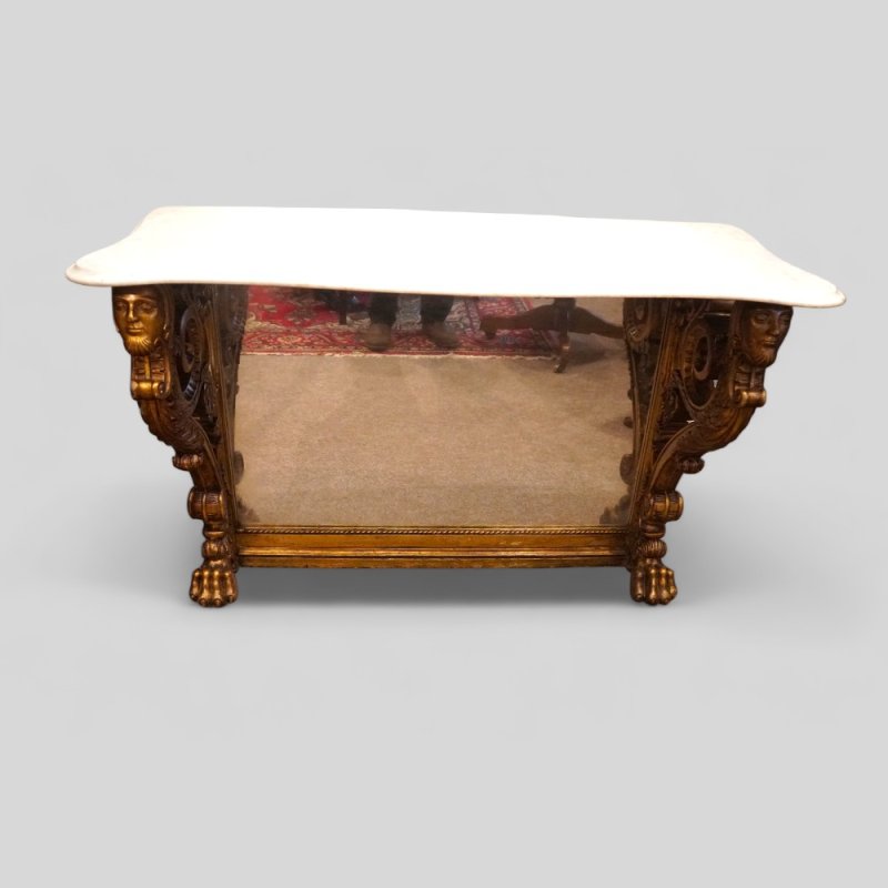 Antique gilt console table
