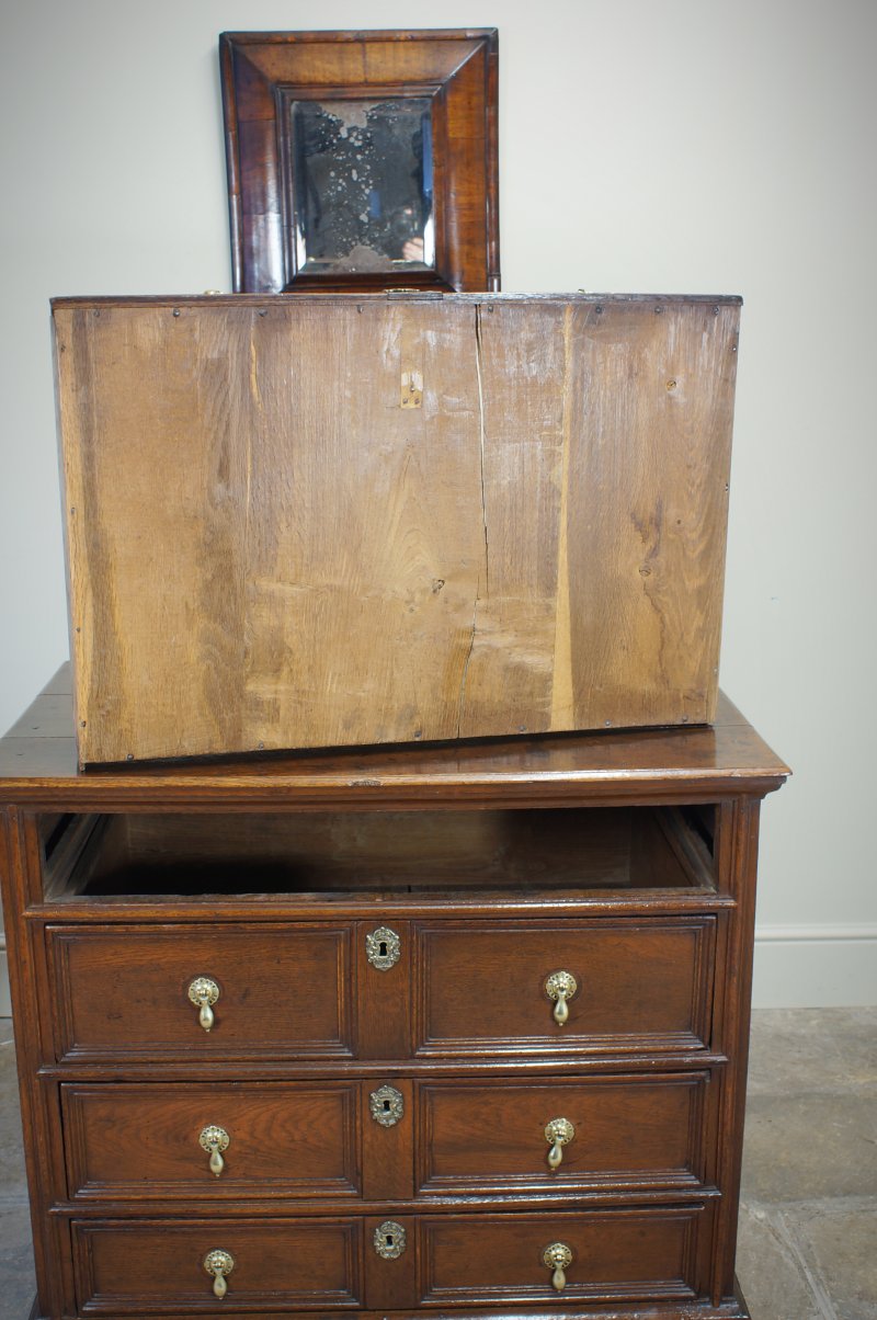 17th Century Moulded Oak Chest Of Drawers.